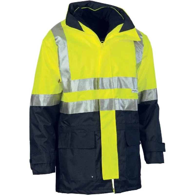 Printed Patterns Dnc Workwear 4-in-1 Hi-vis Two-tone Breathable Jacket With Vest And 3m Reflective Tape - 3864