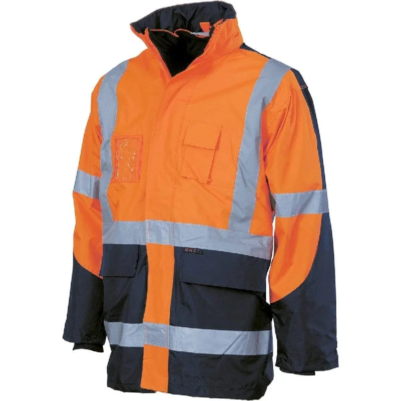 Fresh And Elegant Dnc Workwear Hi-vis Cross Back 2 Tone D/n 6-in-1 Contrast Jacket - 3998