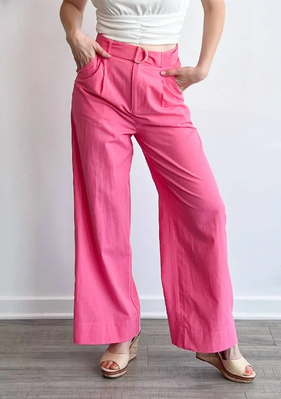 Soft Fashion Kalani Belted Pant In Bubble Pink