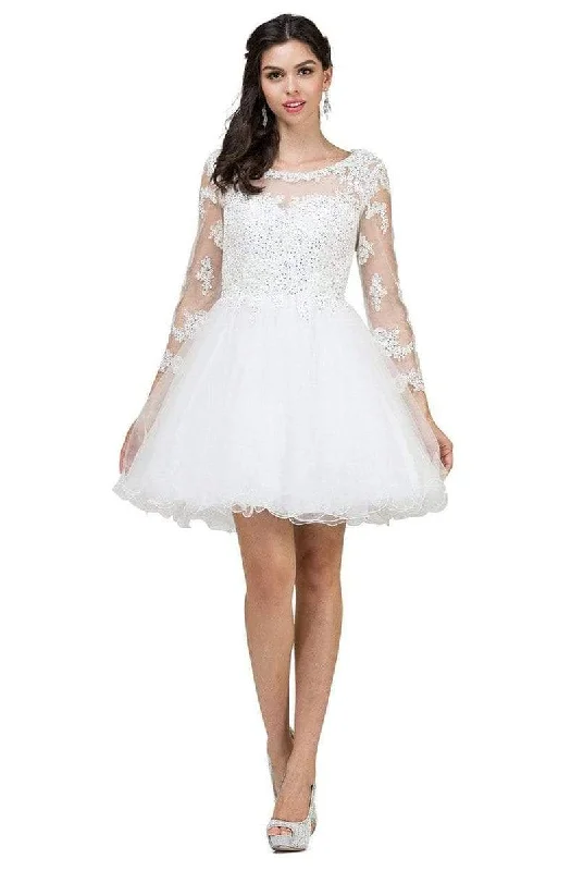 High-waisted pants style Dancing Queen Quarter Sleeve Appliqued Dress 2101 - 1 pc Off White in Size 3XL Available High-waisted pants style Dancing Queen Quarter Sleeve Appliqued Dress 2101 - 1 pc Off White in Size 3XL Available