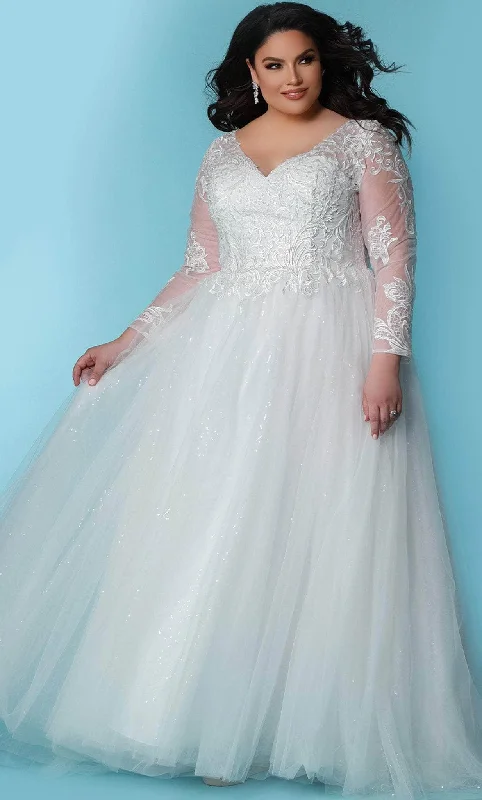 Moisture wicking Sydney's Closet Bridal SC5292 - Conservative A-line Bridal Gown
