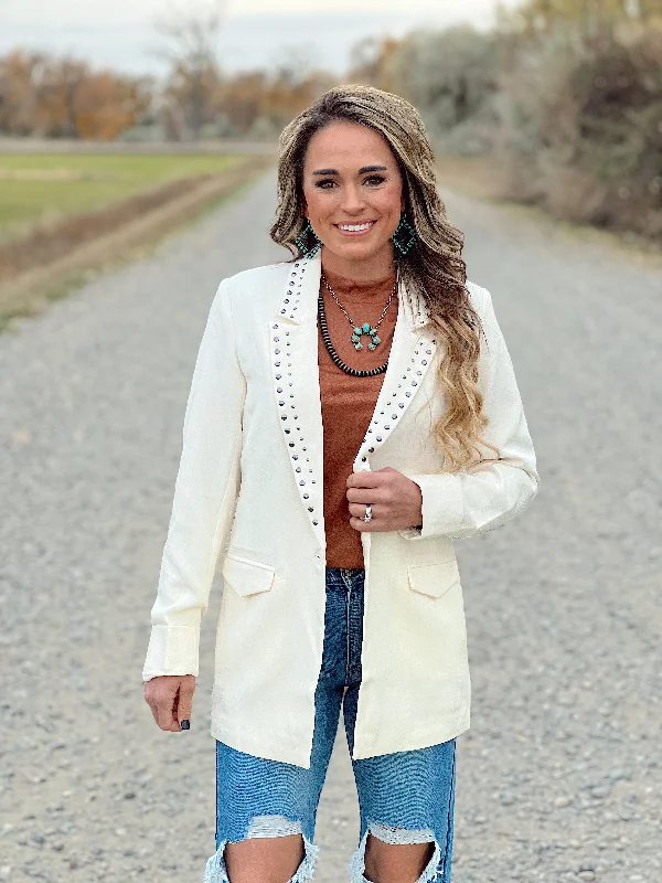 The Studded White Blazer