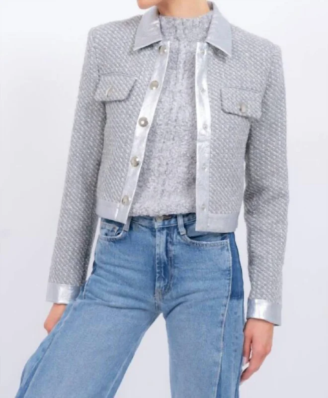 Phoebe Metallic Jacket In Silver