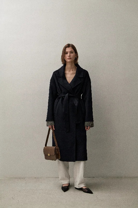 Fashion Style THE LONDON COAT - NAVY
