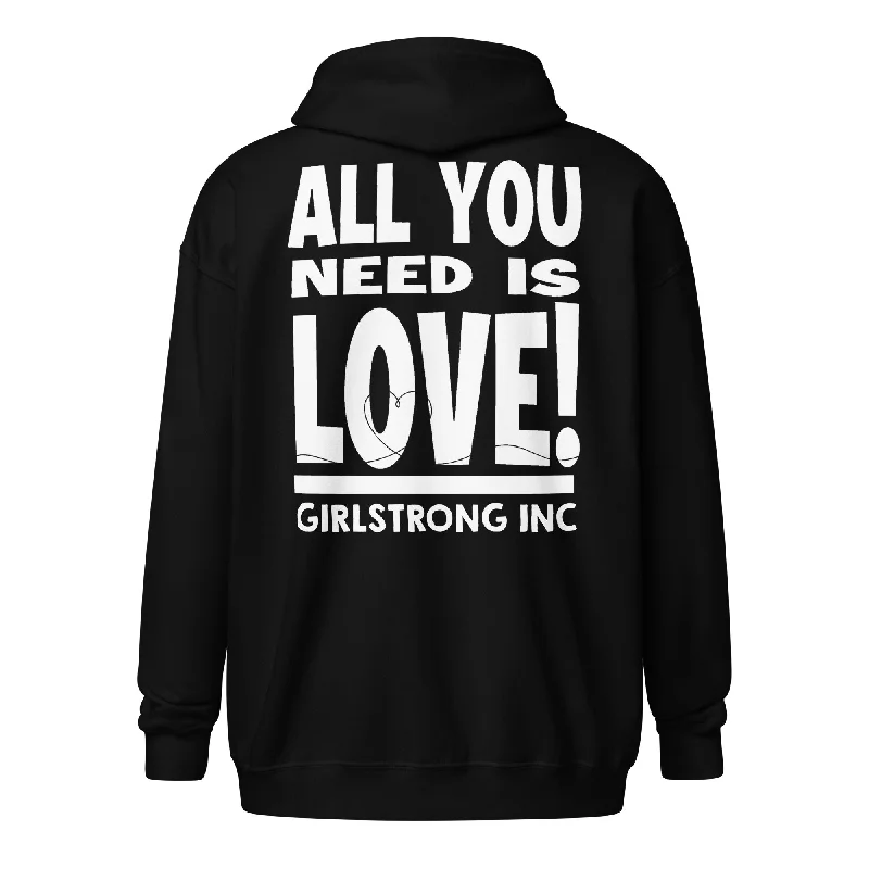 GS GRAPHIX FLEECE ZIP HOODIE - ALL YOU NEED IS LOVE!