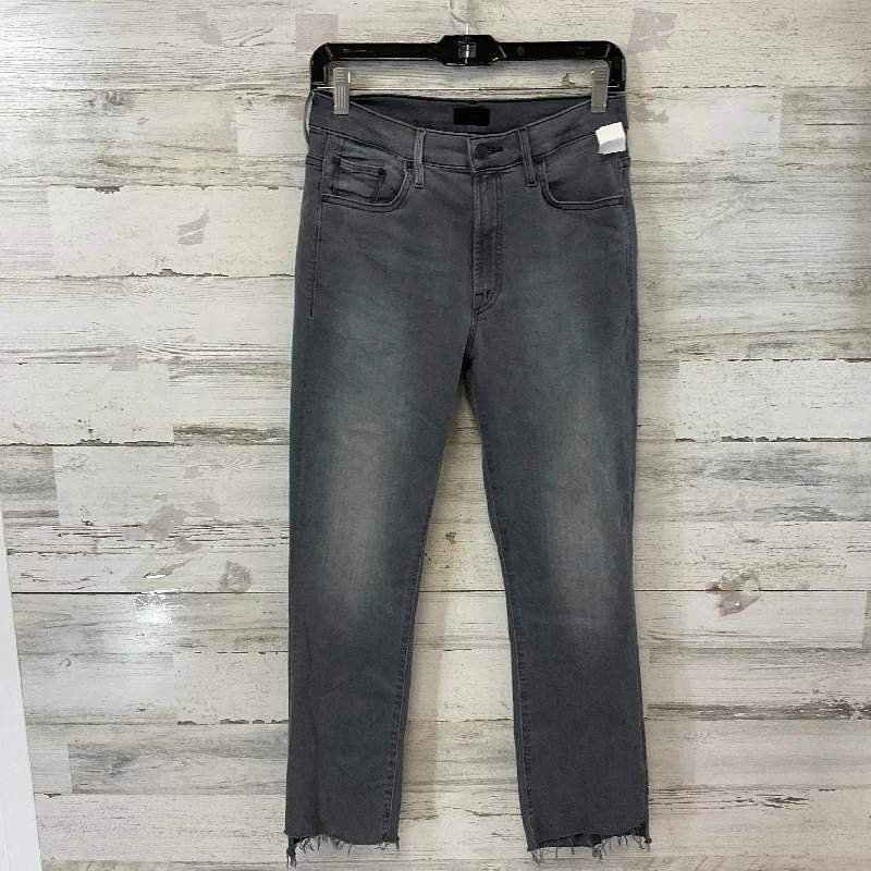 Jeans Cropped By Mother In Grey Denim, Size: 6