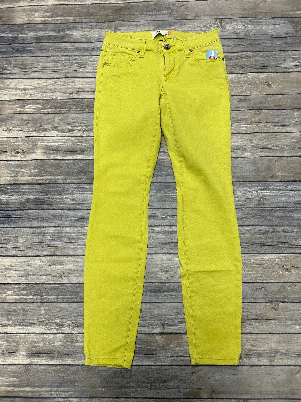 Jeans Skinny By Cabi In Yellow Denim, Size: 2