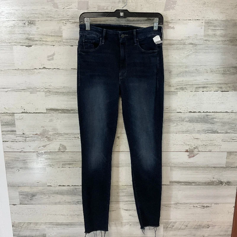 Retro Literary Style Jeans Skinny By Mother In Blue Denim, Size: 4