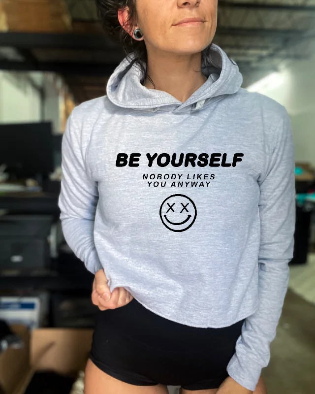 Salty Savage Ladies “BE YOURSELF” Cropped Hoodie