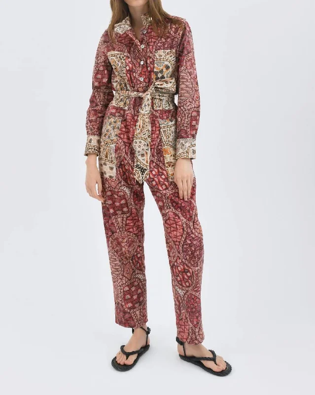 Fashion Concept Gregory Jumpsuit In Cairo Red