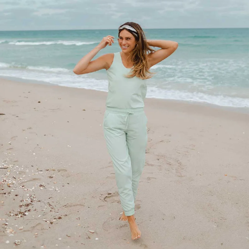 Celebrity Style Mint Tank Jumpsuit