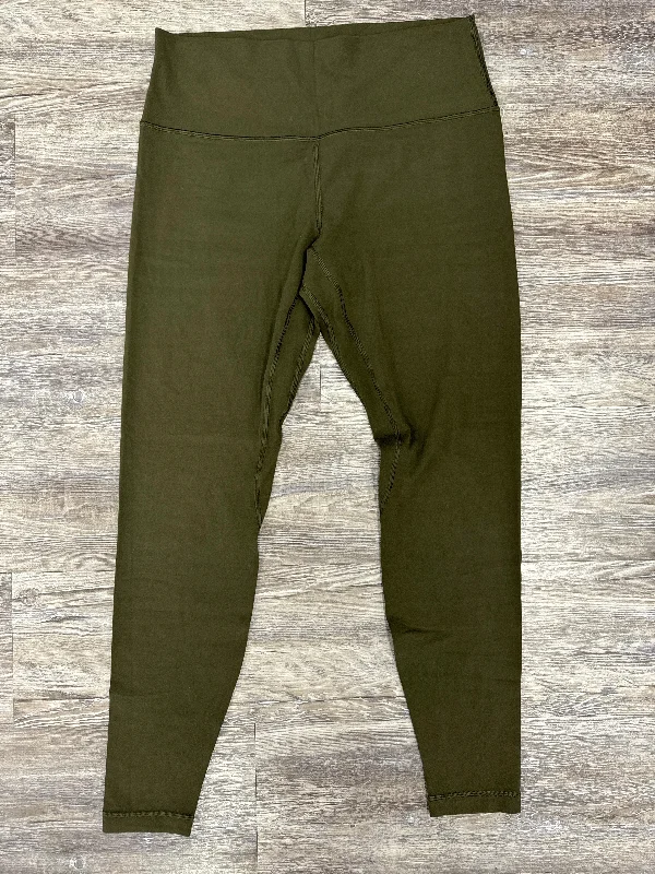 Athletic Leggings By Lululemon In Green, Size: 12