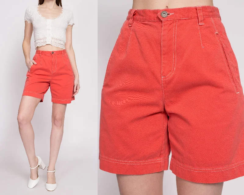 90s Lizwear Salmon High Waisted Shorts - Small, 26"