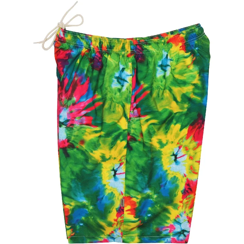 "Love 'n Haight" Tie Dye Mens Swim Trunks (with mesh liner) - 22" Outseam / 9.5" Inseam