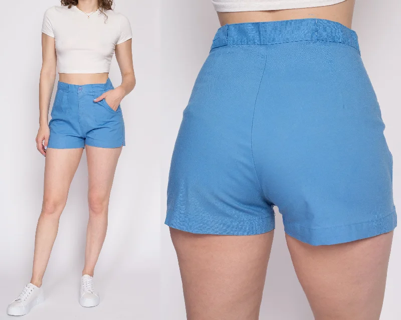 Medium 70s Blue High Waisted Shorts 29"