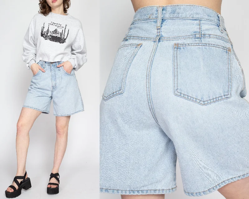 Medium 90s Pleated Denim Shorts 29"